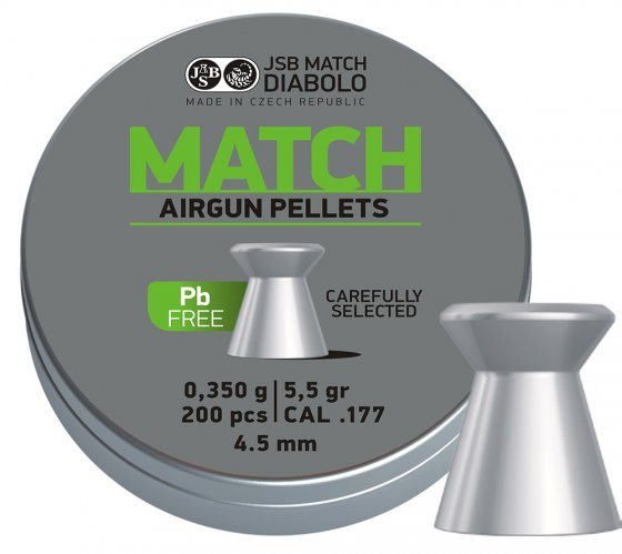 Diábolo JSB Match Lead Free 4,50mm 200uds