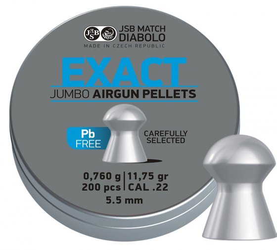 Balines JSB Exact Jumbo Lead Free 5,5mm 200uds