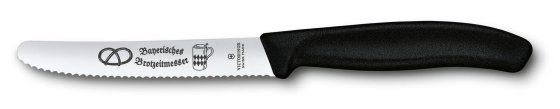 Cuchillo Victorinox Swiss Classic Brotzeit Dentado Negro