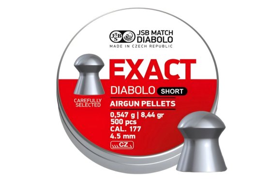 Diabolo JSB Exact Short 4,52mm 500uds