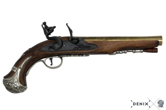 Réplica de pistola de chispa del general George Washington, Inglaterra, siglo XVIII