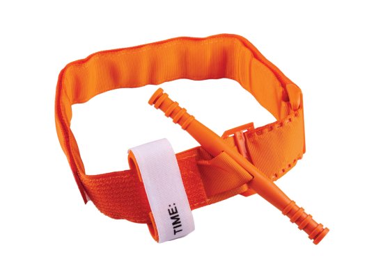 Torniquete táctico con mecanismo de ajuste naranja
