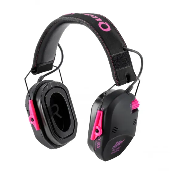 Protectores auditivos electrónicos para tiro RealHunter Active ProSHOT QuadTAC Devil Pink