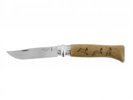 Navaja Opinel 8 Inox haya motivo kamzíka