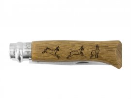 Navaja Opinel 8 Inox haya motivo kamzíka