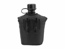Cantimplora en funda MFH negra