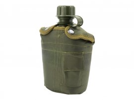 Cantimplora en funda MFH verde