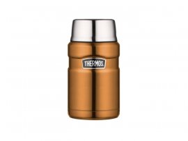 Fiambrera térmica con cuchara Thermos King 0,71 l marrón