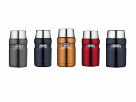 Fiambrera térmica con cuchara Thermos King 0,71 l marrón