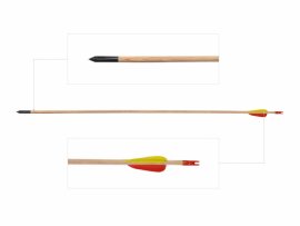 Flecha de madera 28" Poe Lang