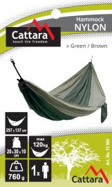 Hamaca NYLON 275x137 cm verde-marrón