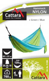 Hamaca NYLON 275x137 cm verde-azul