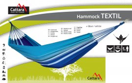 Hamaca TEXTIL 200x100 cm azul-blanco