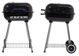 Parrilla de carbón vegetal rectangular Trapani 46 cm