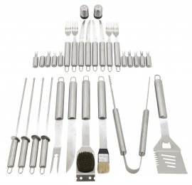 Juego de utensilios para asar 30 piezas Maletín ALU