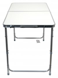 Mesa de camping Doble telescópica gris + 4x sillas