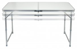 Mesa de camping Doble telescópica gris + 4x sillas