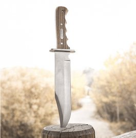Cuchillo Winchester Double Barrel Bowie con funda