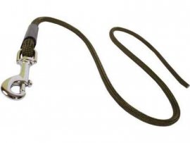 Dogtrace correa hebilla de plata 70cm negro sintético