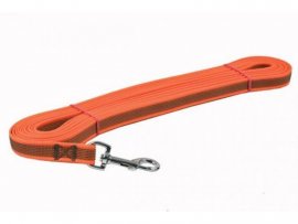 Cuerda de rastreo Dogtrace hebilla de plata 20mm, 10m naranja