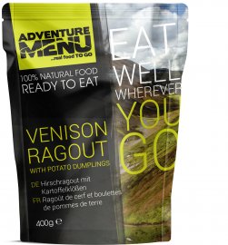 Ragout de ciervo con albóndigas de patata Menú Aventura