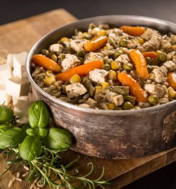 Risotto de verduras con tofu Adventure Menu