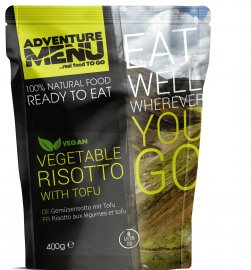 Risotto de verduras con tofu Adventure Menu