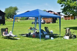 Carpa de fiesta Zulu Shelter M con pared lateral