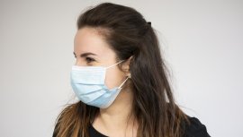 Mascarilla desechable azul