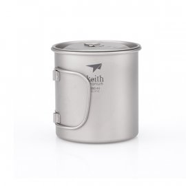 Taza Keith de titanio con tapa 550 ml