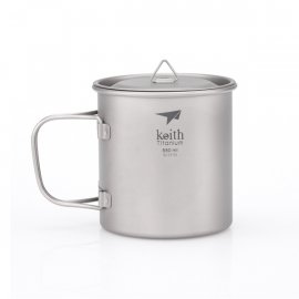 Taza Keith de titanio con tapa 550 ml