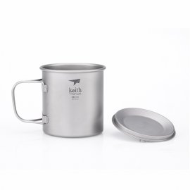 Taza Keith de titanio con tapa 550 ml