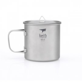 Taza de titanio Keith con tapa 650ml