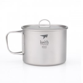 Taza de titanio Keith con tapa 900ml