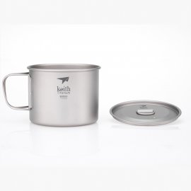 Taza de titanio Keith con tapa 900ml