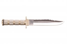 Cuchillo de supervivencia Fox Outdoor con funda de cuero