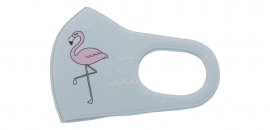 Cortina infantil - flamingo