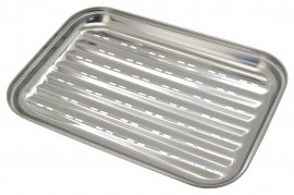 Bandeja para barbacoa de acero inoxidable 34 x 24 cm