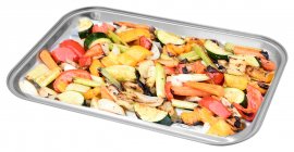 Bandeja para barbacoa de acero inoxidable 34 x 24 cm