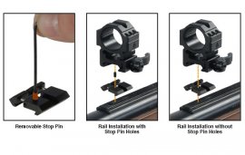 Adaptador de carril de montaje 11mm a 22mm Leapers