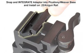 Adaptador de carril de montaje 11mm a 22mm Leapers