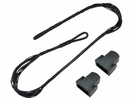 80lb pistola ballesta cuerda de arco con tapas de los extremos