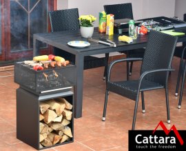 Chimenea CUBE con rejilla 74cm