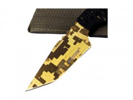 Cuchillo de supervivencia Kandar Digital Desert con pedernal N126