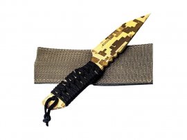Cuchillo de supervivencia Kandar Digital Desert con pedernal N126
