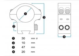 Montura Element Optics Accu-Lite 22mm/30mm mediana
