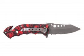 Cuchillo calavera rojo Kandar N481