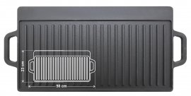 Placa grill doble cara 50x23x1,4cm