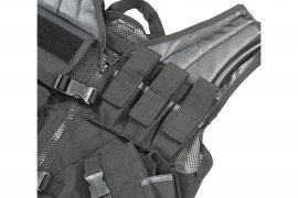 Chaleco táctico Mil-Tec CROSSDRAW USMC negro