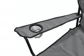 Silla de camping plegable BARI gris